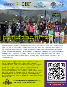 Help Agape Tennis Foundation Support Camp Best Friends